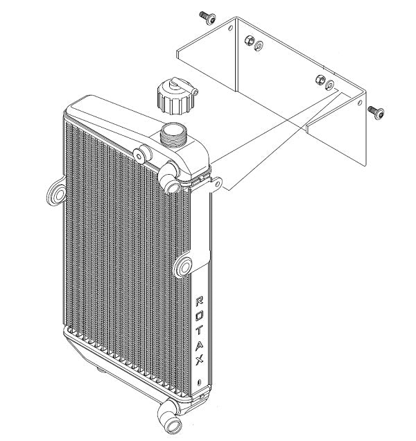 Rotax Radiator Cad Rotax DD2 Radiator With Plastic Flap – Urban Performance